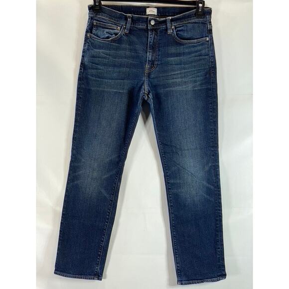 J. CREW Men's Dark Faded Wash 770 Straight-Leg Five-Pocket Denim Pants SZ 34X30